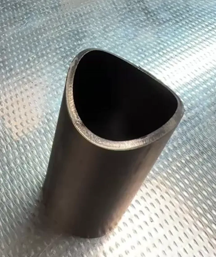 A coped tube end cut on Fabworks' tube laser for a tube-to-tube joint
